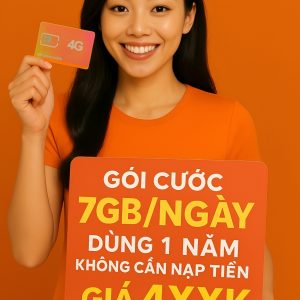 Sim Data Vietnamobile 7gb/ngày trọn gói 12 tháng